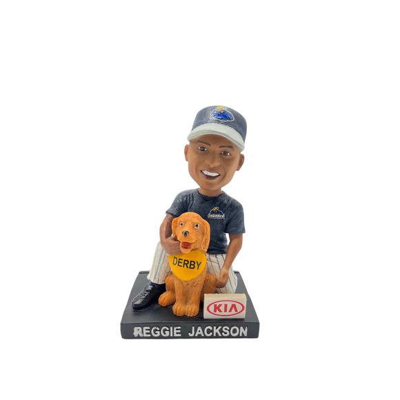 Reggie Jackson And Bat Dog Derby Bobblehead SGA Trenton Thunder 2017 w/BOX, NOB - Picture 2 of 8